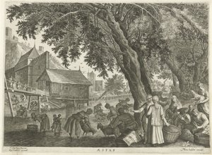 Verão
Aestas (título sobre o objecto)
As quatro estações (título da série) de Egidius  Sadeler (II)