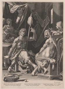 Hércules e Omphale de Aegidius Sadeler II