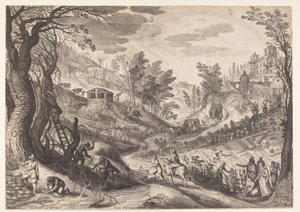 março/abril, de Os Doze Meses de Aegidius Sadeler II