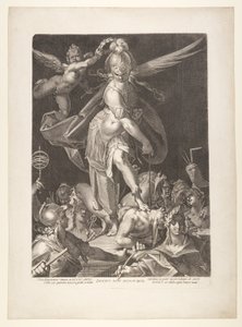 O triunfo da sabedoria de Aegidius Sadeler II