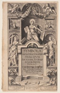 Página de título de Symbola varia diversorum de Aegidius Sadeler II