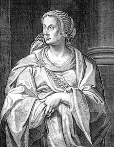 Albia Terenta, Mãe de Otho (gravura) de Aegidius Sadeler or Saedeler