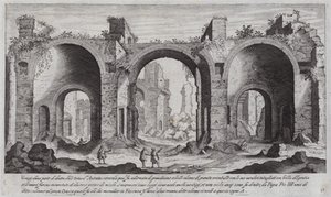 Banhos de Caracalla, Roma (gravura) de Aegidius Sadeler or Saedeler