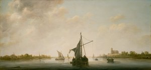 Vista do rio Maas em Dordrecht de Aelbert Cuyp