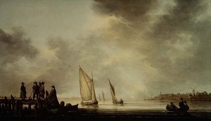Uma paisagem fluvial de Aelbert Cuyp
