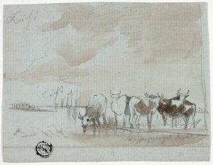 Gado na Água de Aelbert Cuyp
