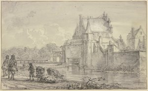 A antiga Porta de Delft em Roterdão de Aelbert Cuyp