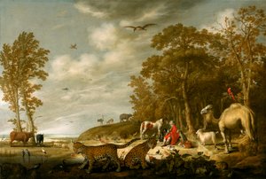 Orfeu a tocar para os animais de Aelbert Cuyp
