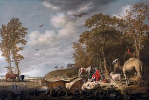 Orfeu a tocar para os animais de Aelbert Cuyp