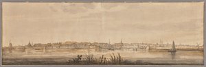 Vista panorâmica de Dordrecht e do rio Maas de Aelbert Cuyp