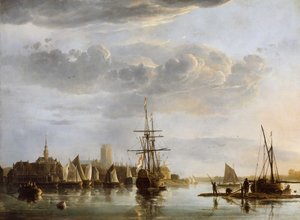 Vista de Dordrecht, c.1652-53 (óleo sobre tela) de Aelbert Cuyp