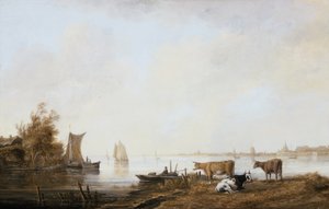 Vista do Mosa perto de Dordrecht de Aelbert Cuyp
