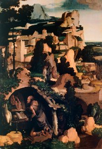 St. Jerome Penitent, cópia, por Albert Bouts (cerca de 1452-1549)