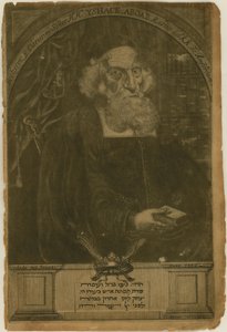 Portrait of Isaac Aboab da Fonseca 1605-1693 , 1681.  de Aernout Naghtegael