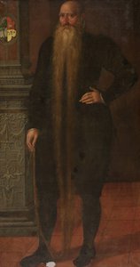 Retrato de Pieter Dircksz, chamado Long Beard, Membro do Conselho da Câmara dos Órfãos em Edam de Aert Pietersz. (attributed to)