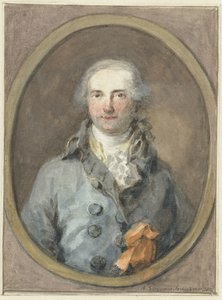 Retrato de um cavalheiro numa moldura oval de Aert Schouman