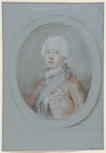 Retrato de um homem com faixa e título de cavaleiro, à direita em oval de Aert Schouman