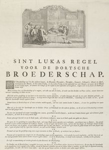 Regras da Guilda de São Lucas em Dordrecht, 1736 de Aert Schouman