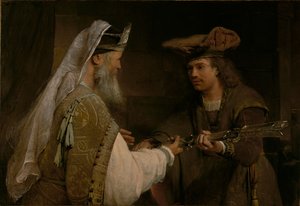 Aimeleque dá a espada de Golias a David de Aert de Gelder