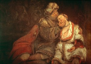 Rute e Boaz ... (óleo sobre tela) de Aert de Gelder