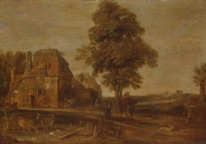 Paisagem com uma Pousada de Aert van der Neer