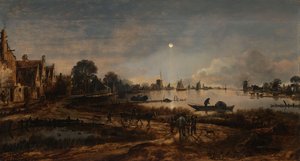 Vista do rio ao luar, c.1640-50