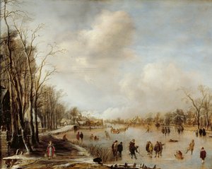 Paisagem de inverno, 1645 de Aert van der Neer