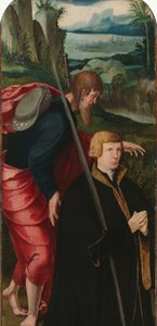 A Ascensão de Lázaro
Ala esquerda interior de um tríptico com o Doador Macho e São Tiago o Grande de Aertgen Claesz van Leyden (attributed to)