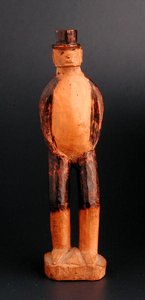 Figura permanente de um homem europeu, África do Sudeste, final do século XIX (madeira) de African