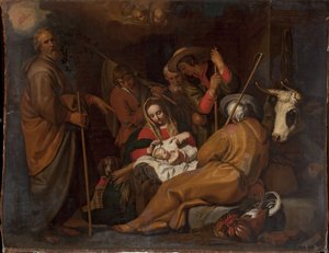 Polaco:  Pokłon pasterzy A Adoração dos Pastores de after Abraham Bloemaert