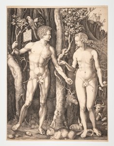 Adão e Eva no Jardim do Éden - Albrecht Durer - 20-1932-109