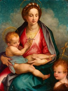 Madonna e criança com São João de Andrea del (after) Sarto