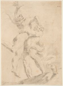 Estudo para Hércules e Anteu de After Annibale Carracci