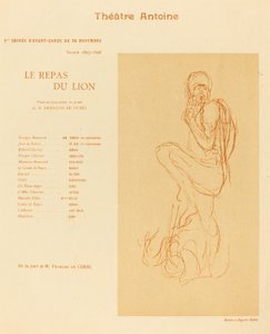A refeição do leão de after Auguste Rodin