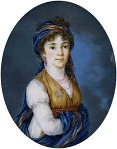 Polaco: Miniatura da princesa Anna Grigorievna Belosselsky-Belozersky (1773-1846). de after Élisabeth Louise Vigée Le Brun