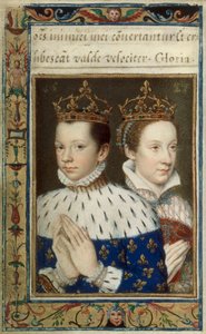 BnF, NAL 83, fólio 154 v - Francisco II e Maria, Rainha dos Escoceses de After François Clouet