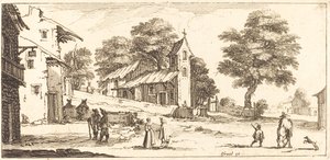 Uma igreja de After Jacques Callot