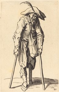 Mendigo com perna de madeira de After Jacques Callot