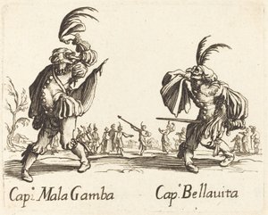 Cap. Mala Gamba e Cap. Bellavita de After Jacques Callot