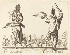 Fracischina e Gian Farina de After Jacques Callot