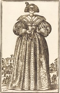 Mulher Nobre Mascarada de After Jacques Callot