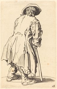 Old Beggar with One Crutch de After Jacques Callot