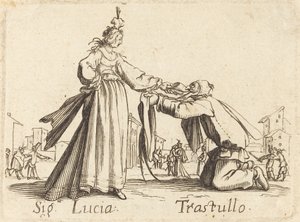 Signa. Lucia e Trastullo de After Jacques Callot