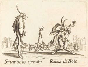 Smaralo Cornuto e Ratsa di Boio de After Jacques Callot