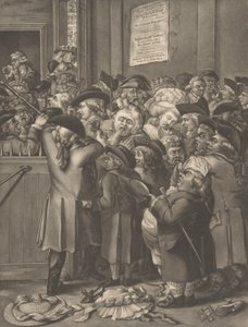 The Pit Door La Porte du Parterre, 9 de Novembro de 1784. de After Robert Dighton the Elder.