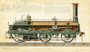 Locomotiva de alta velocidade, 1864 de Agapele Jemeppes
