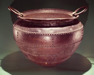 Caldeirão, de Castlederg, Condado de Tyrone, Idade do Bronze Final, 700-600 AC (bronze)