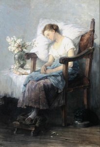 Adormecido (óleo sobre tela) de Agnes Grunenwald