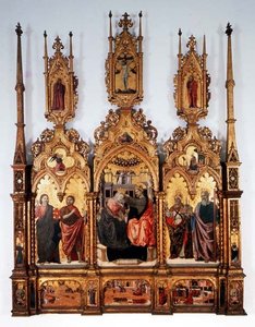 Coroação da Virgem, tríptico de Agnolo and Bartolomeo degli Erri