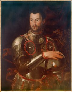 Retrato do Duque Cosimo I de armadura de Agnolo Bronzino